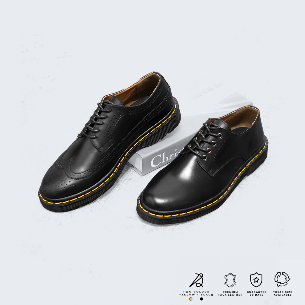 Jual Sepatu Boots Pria Derby Longwing Casual Series Hitam Brygan Craftmanship Shopee Indonesia