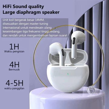 TWS Pro 6 Long Battery Life Headset Bluetooth Bass 9D HiFi Stereo Sound Earphone Wireless