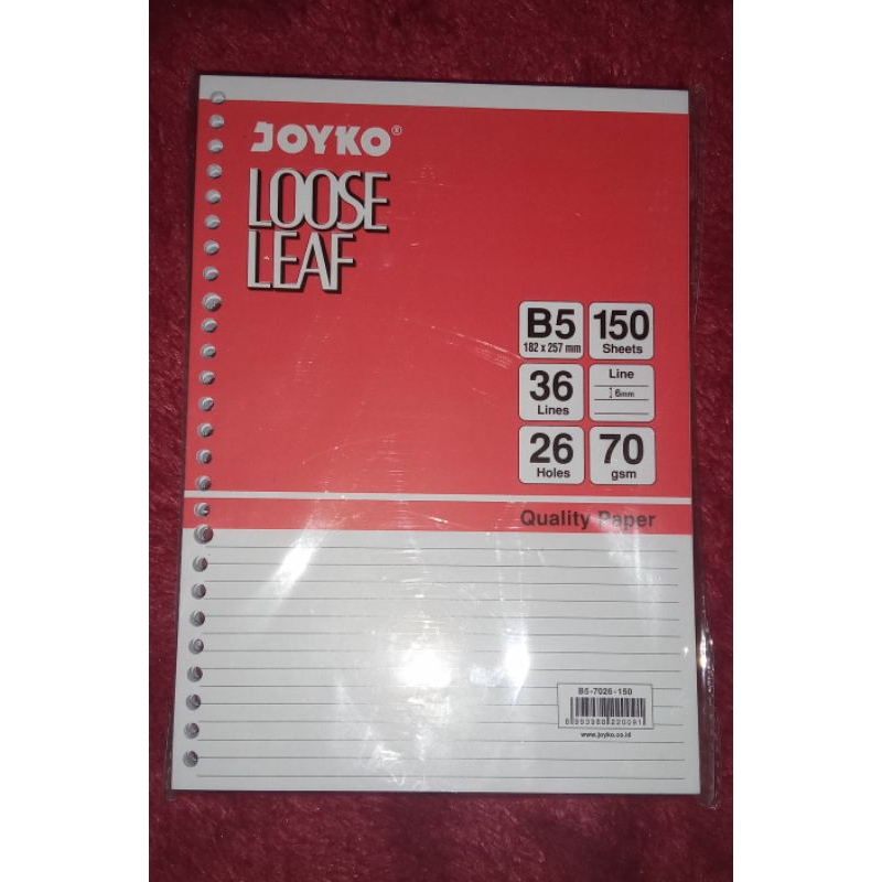 Jual Loose Leaf Joyko B5 Isi 150 Lembar | Shopee Indonesia