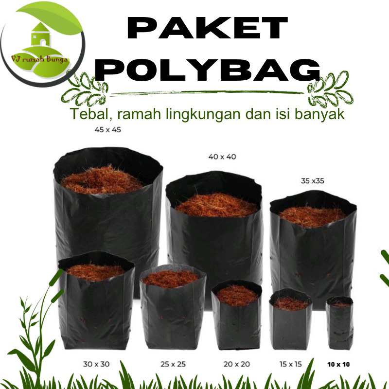 Jual Paket Polybag Tanaman Isi Puluhan Plastik Polybag Polibeg Planter Shopee Indonesia 9486