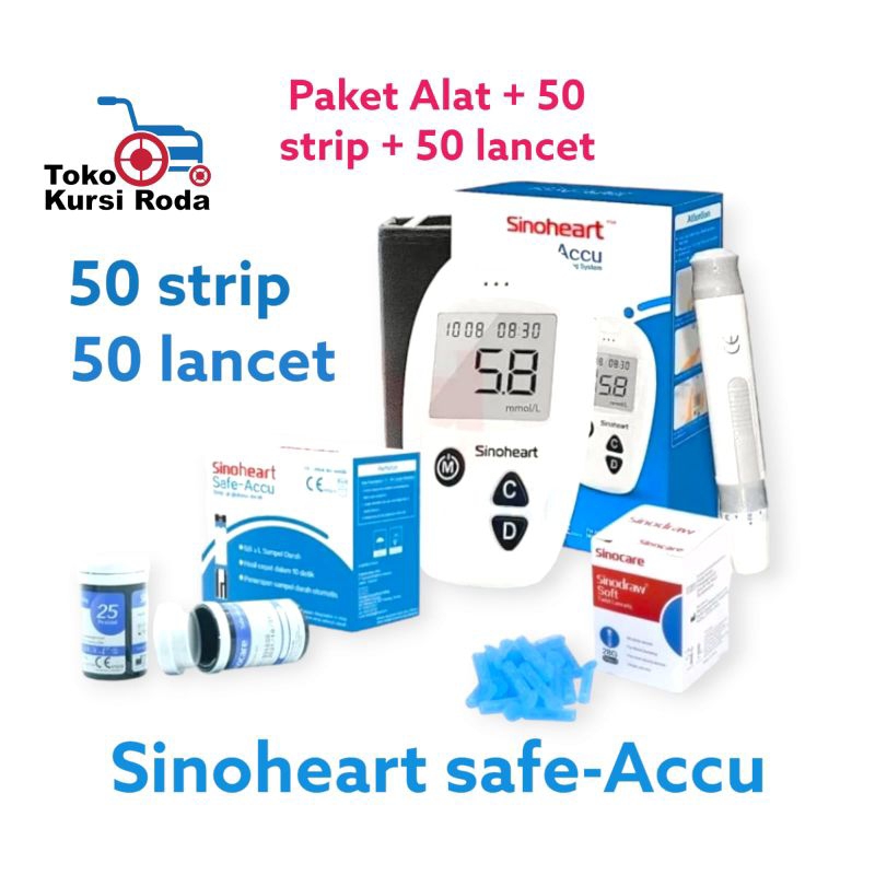 Jual Sinocare Sinoheart Safe Accu Alat Cek Gula Darah Shopee Indonesia