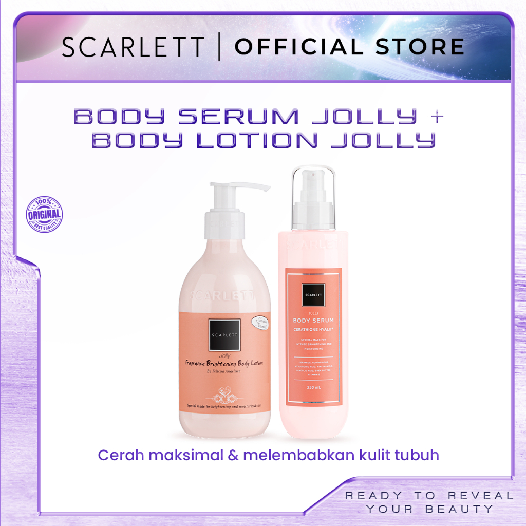 Jual Scarlett Whitening Body Serum Jolly + Body Lotion Jolly Shopee Indonesia