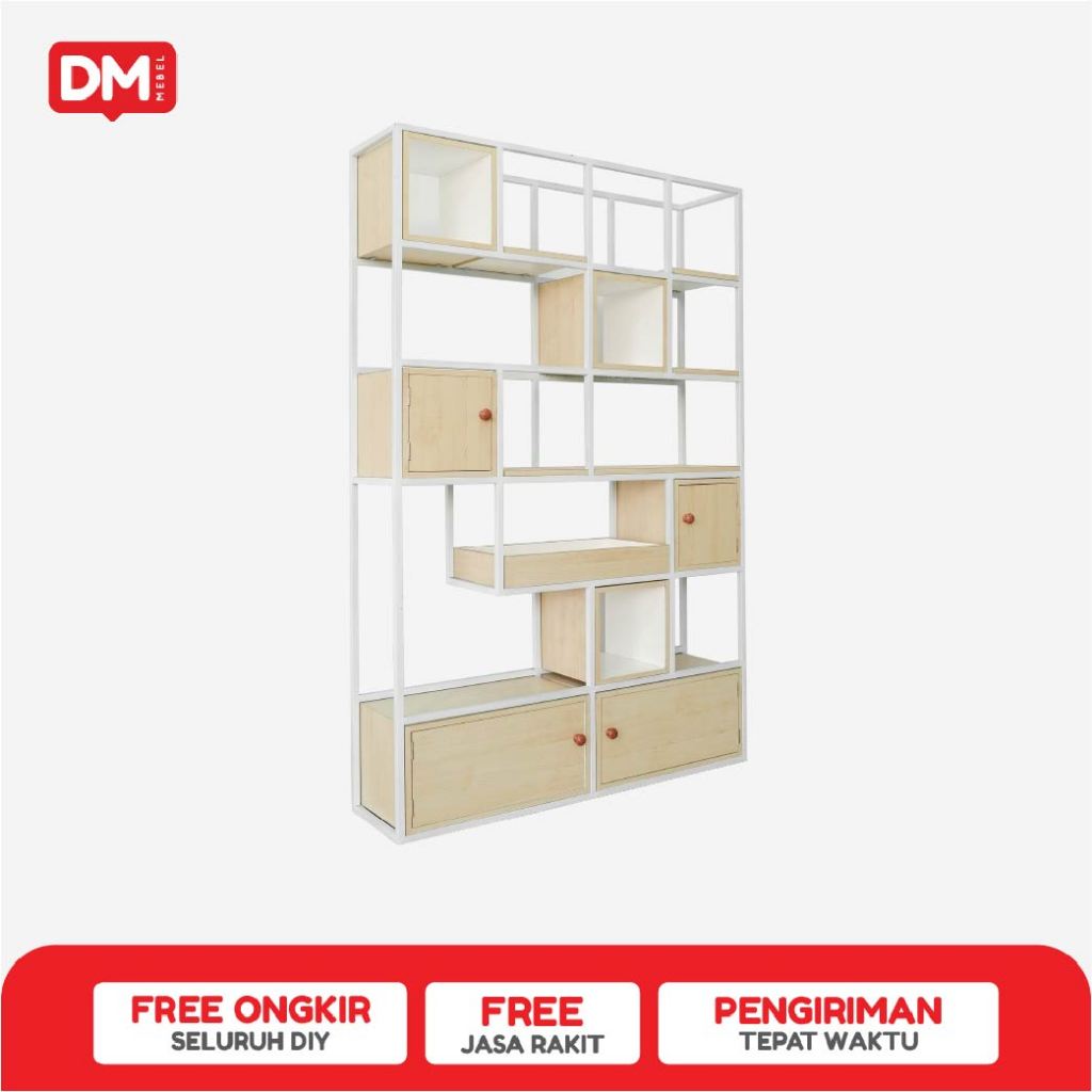 Jual Rak Partisi Besi Kayu Jati Belanda 120 - DM Mebel | Shopee Indonesia