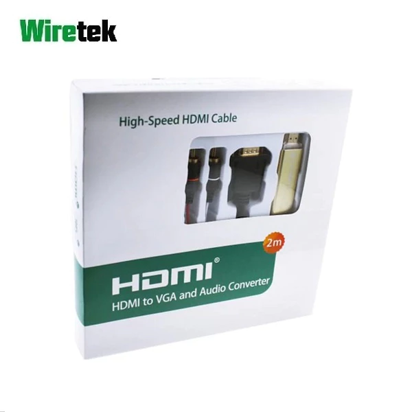 Kabel HDMI to VGA + Audio Converter WIRETEK