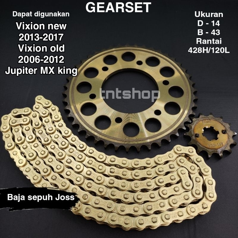 Jual Gearset Girset paket Vixion New Nvl Nva Vixion OLD 20062016