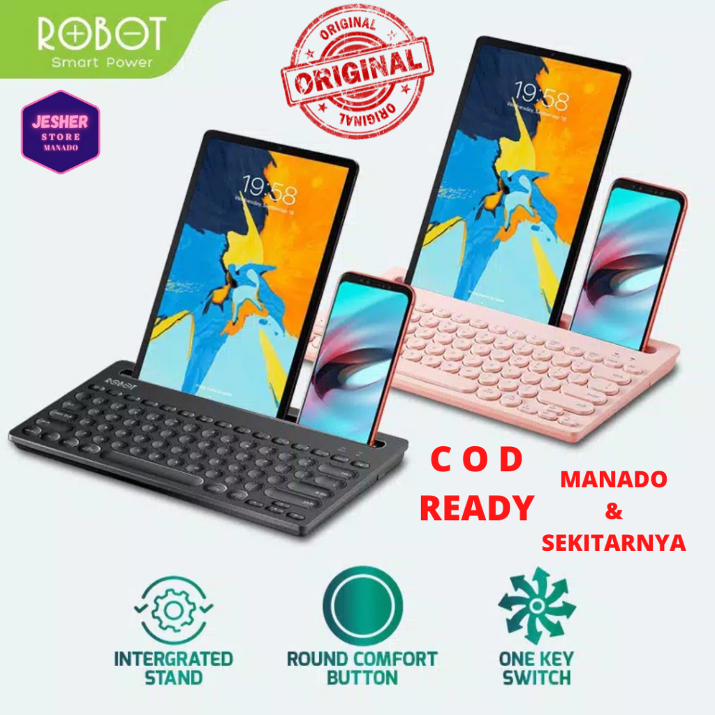 Jual Keyboard Mini Multi Device Bluetooth & 2.4G Wireless 3 Connection ...
