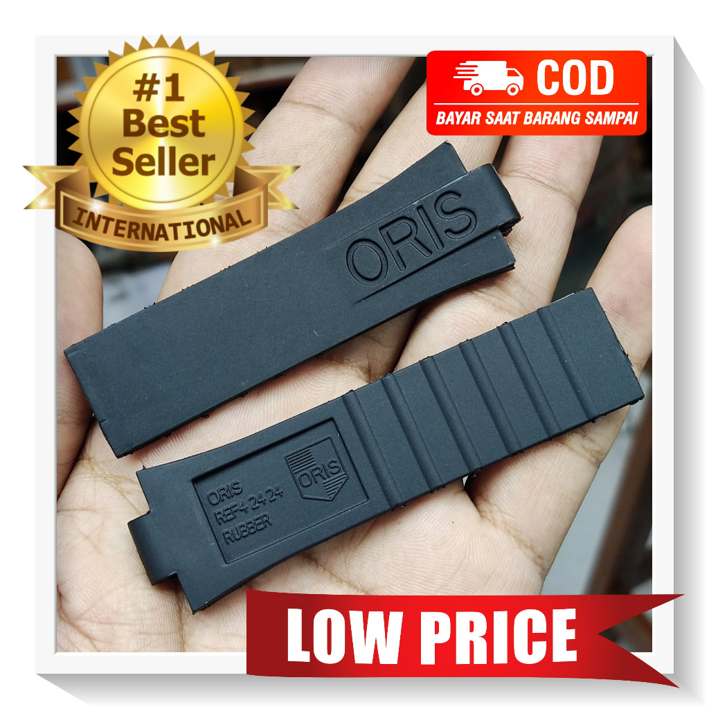 TERBAIK STRAP RUBBER ORIS AQUIS PRIA 24 MM BLACK BAND TALI JAM TANGAN KARET 24MM HITAM PREMIUM KALEP WATCH BEST SELLER 2.4 CM 2.4CM