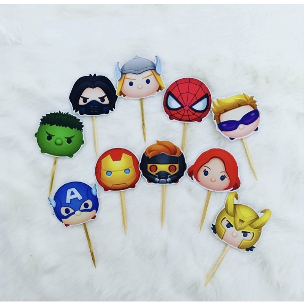 Jual Tsum Tsum Avengers Topper Cupcake Birthday / Hiasan Kue Ulang