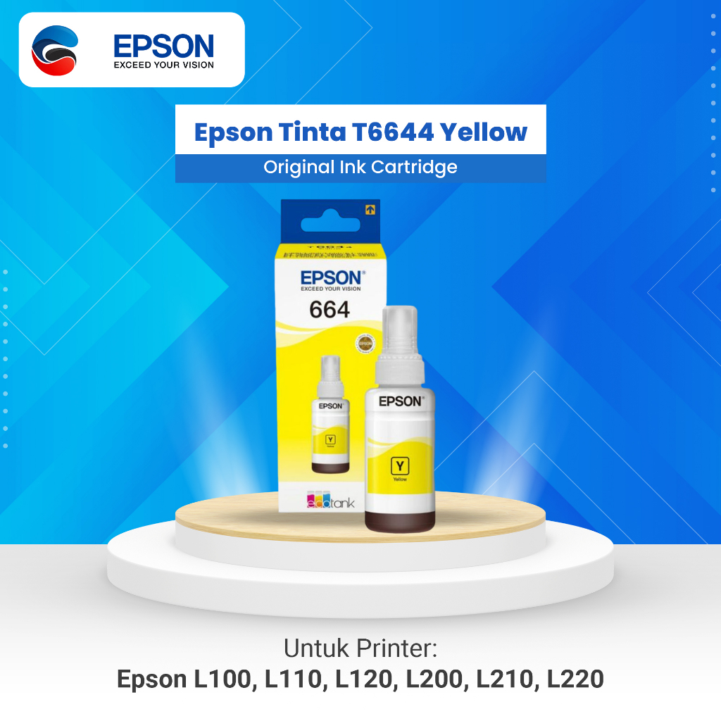 Jual EPSON Tinta 6644 Yellow Original [6644Y] | Shopee Indonesia