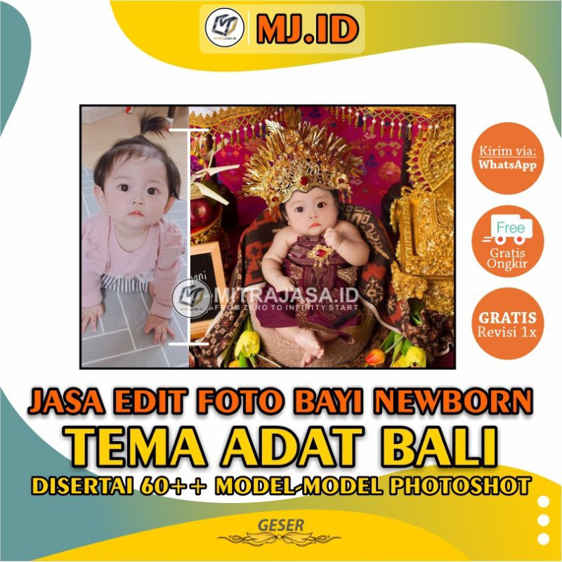 Jual [Murah] Edit Foto Bayi Newborn Tema Adat Bali | Shopee Indonesia