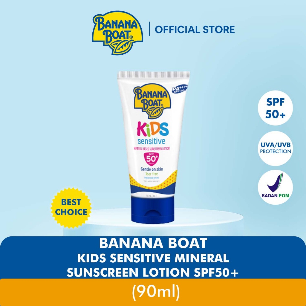 Jual Banana Boat Kids Sensitive Sunscreen Lotion SPF50+ 90ml Shopee