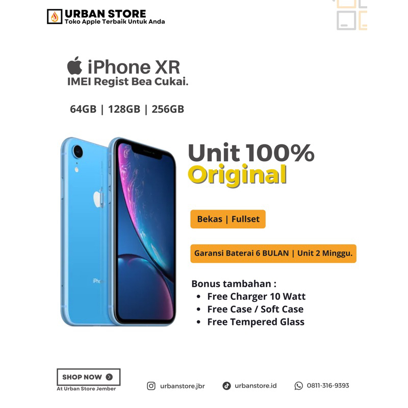 Jual IPHONE XR 64/128/256 SECOND BEA CUKAI Shopee Indonesia