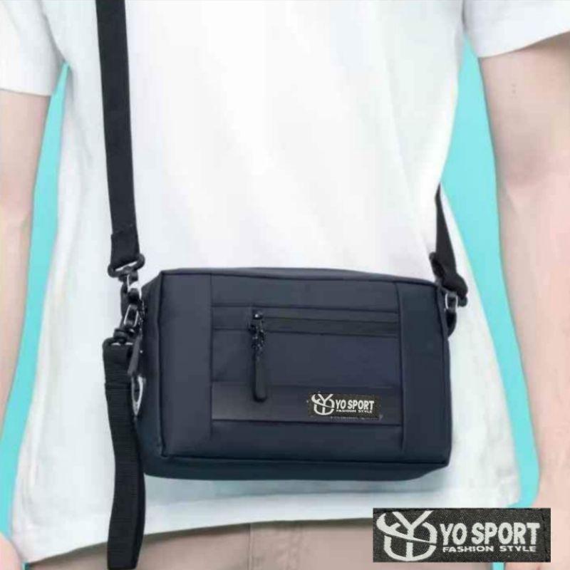 HENGREDA Sport Tas Pinggang Selempang Waistbag Pria dan Wanita - TM572 -  Black