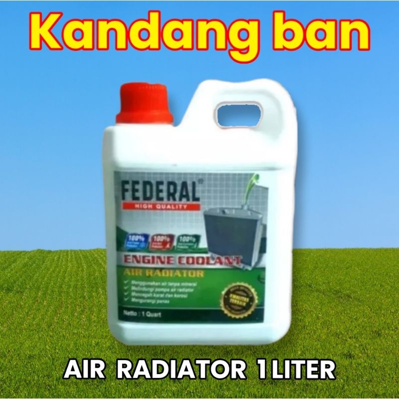 Jual AIR RADIATOR /AIR COOLANT FEDERAL 1L WARNA HIJAU UNTUK MOTOR DAN ...