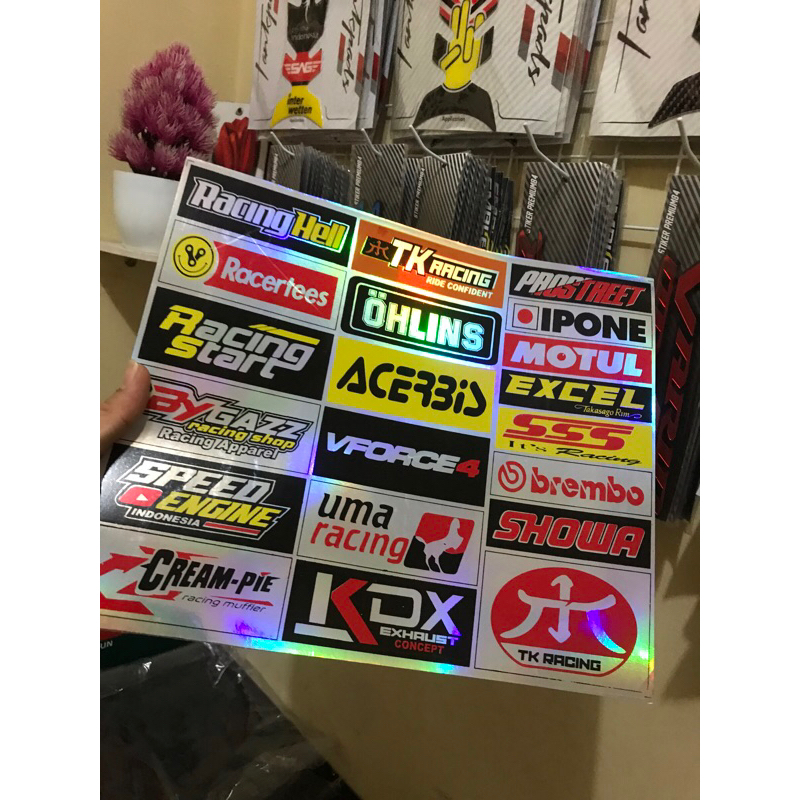 Jual STICKER RACING PACK STIKER MOTOR HOLOGRAM RCB ISI 28pcs | Shopee ...