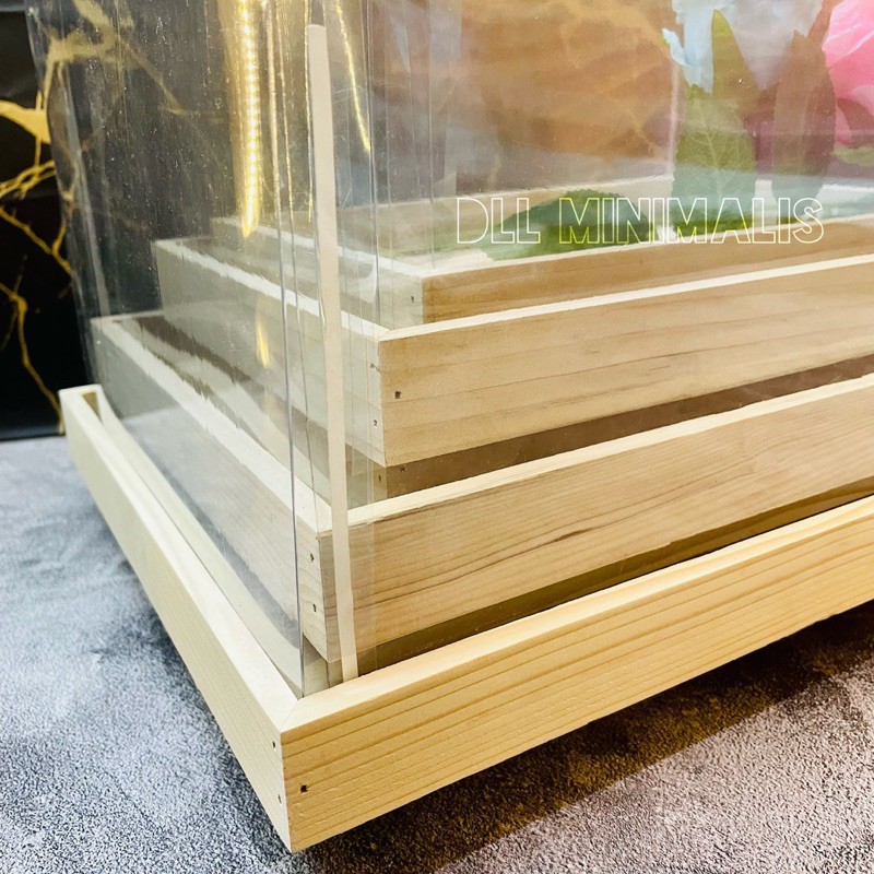 Box Hantaran Seserahan Mika 1 Set Isi 4 Box Wedding Pernikahan Wedding Pernikahan Model Kayu Rustic