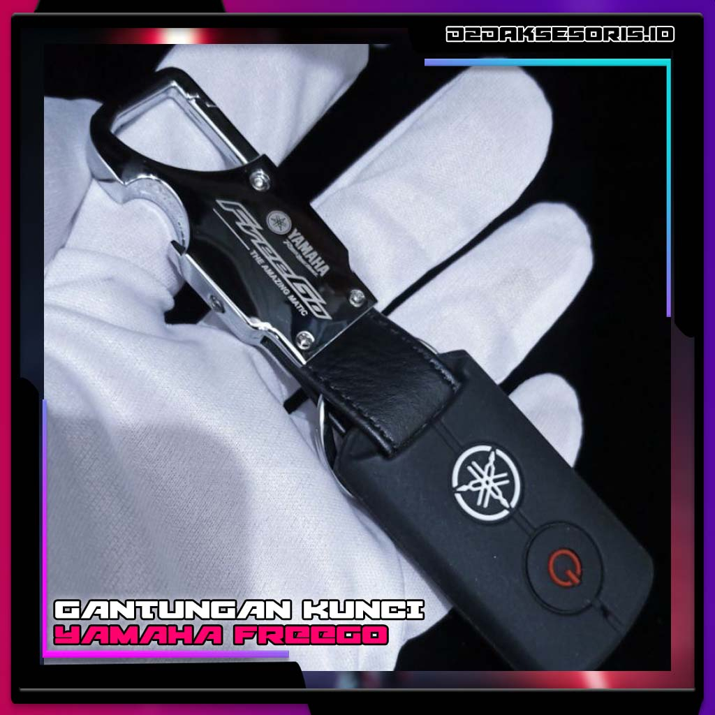 Jual gantungan kunci kulit sarung remote keyless motor yamaha freego ...