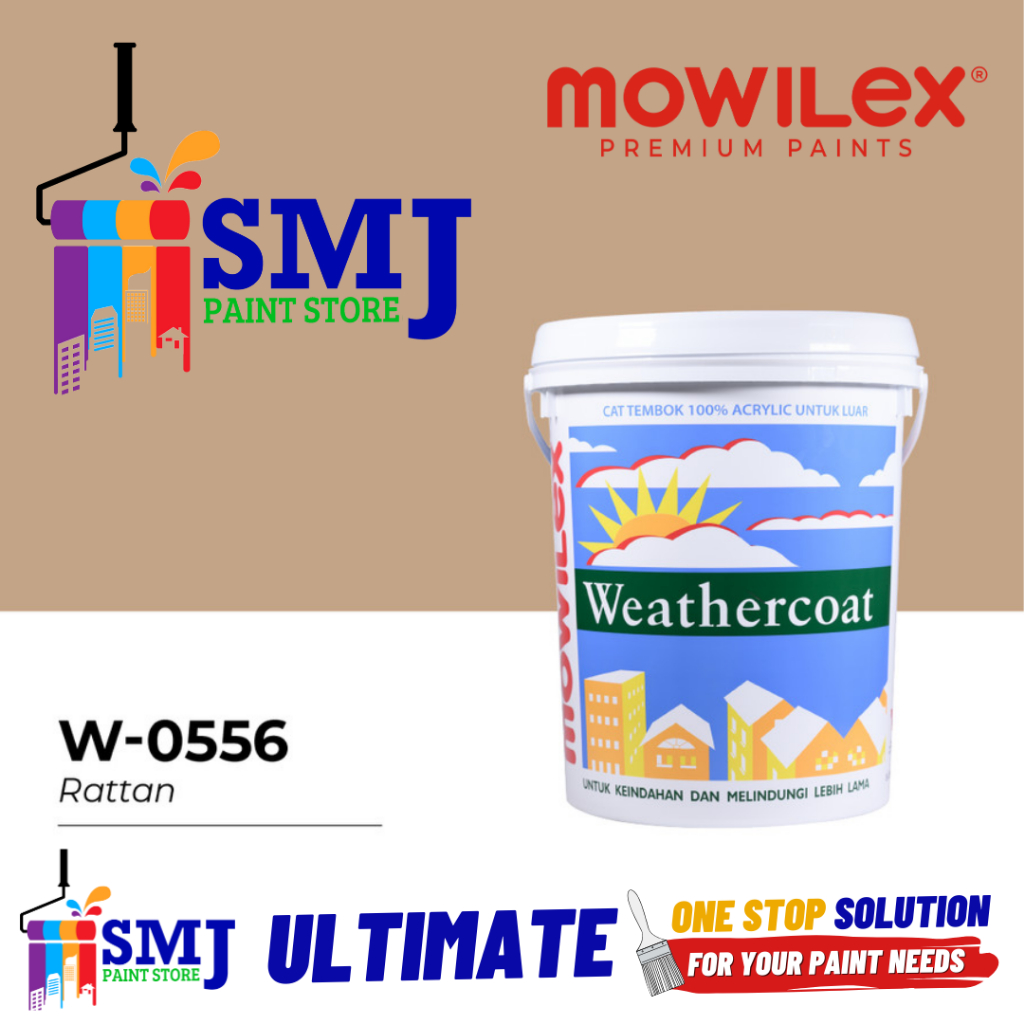 Jual Cat Tembok Eksterior Mowilex Weathercoat W 0556 Rattan 20l