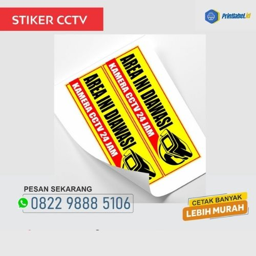 Jual CETAK STICKER VINYL PRINT STIKER CCTV | Shopee Indonesia