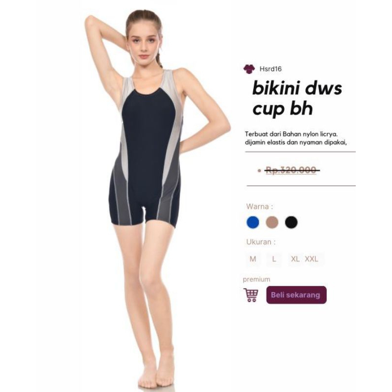 Jual Hsrd16 Swimsuit Baju Renang Wanita Big Size One Piece Model