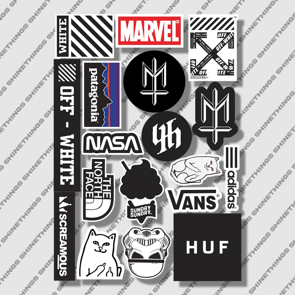 Jual stiker pack BRAND helm tumblr helmet music brand hype STICKER PACK ...