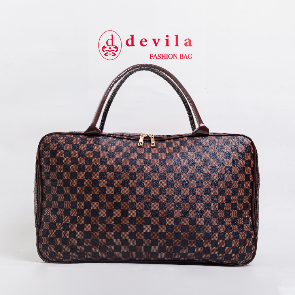 Jual PREMIUM BROWN BOXES TRAVEL BAG JUMBO SIZE Tas Koper Waterproof
