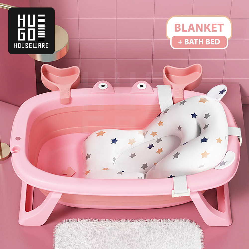 Jual HUGO Bak Mandi Bayi Lipat Portable Crabby Foldable Baby Bath