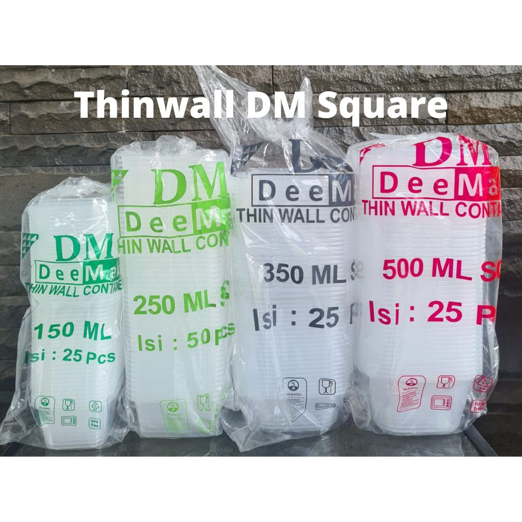 Jual Thinwall Dm Kotak Sq Container Box Ml Ml Ml