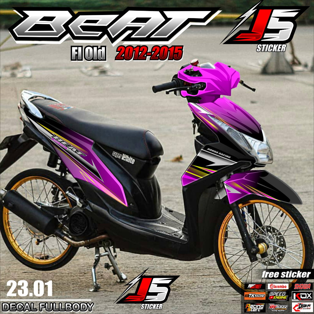 Jual (COD) TERBARU Decal Sticker Honda Beat Fi Old Full body - Stiker