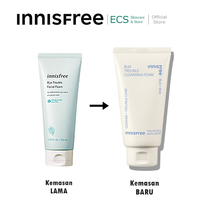 Jual (BPOM) Innisfree Bija Trouble Facial Foam Pencuci Wajah Untuk