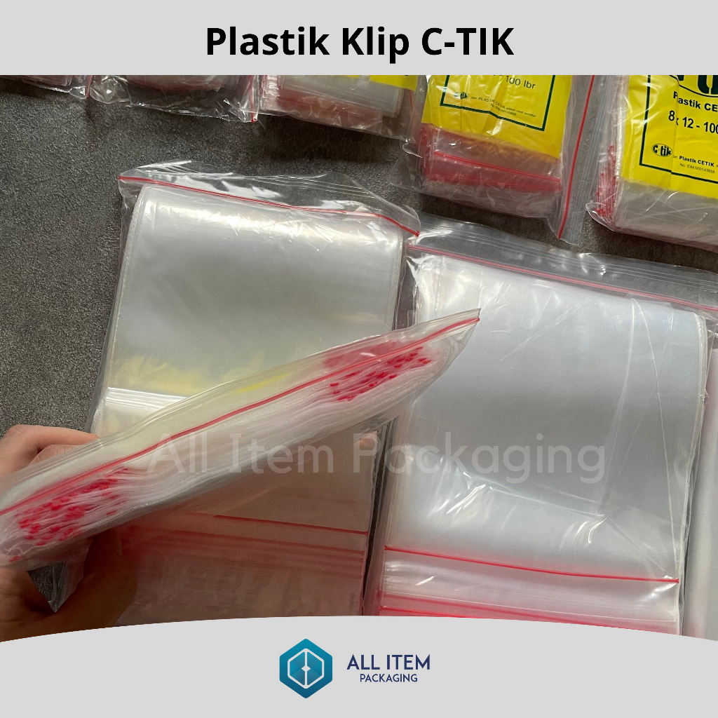 Jual Kantong Plastik Klip CTIK Ziplock Bening C-TIK Zipper Clip Cetik ...