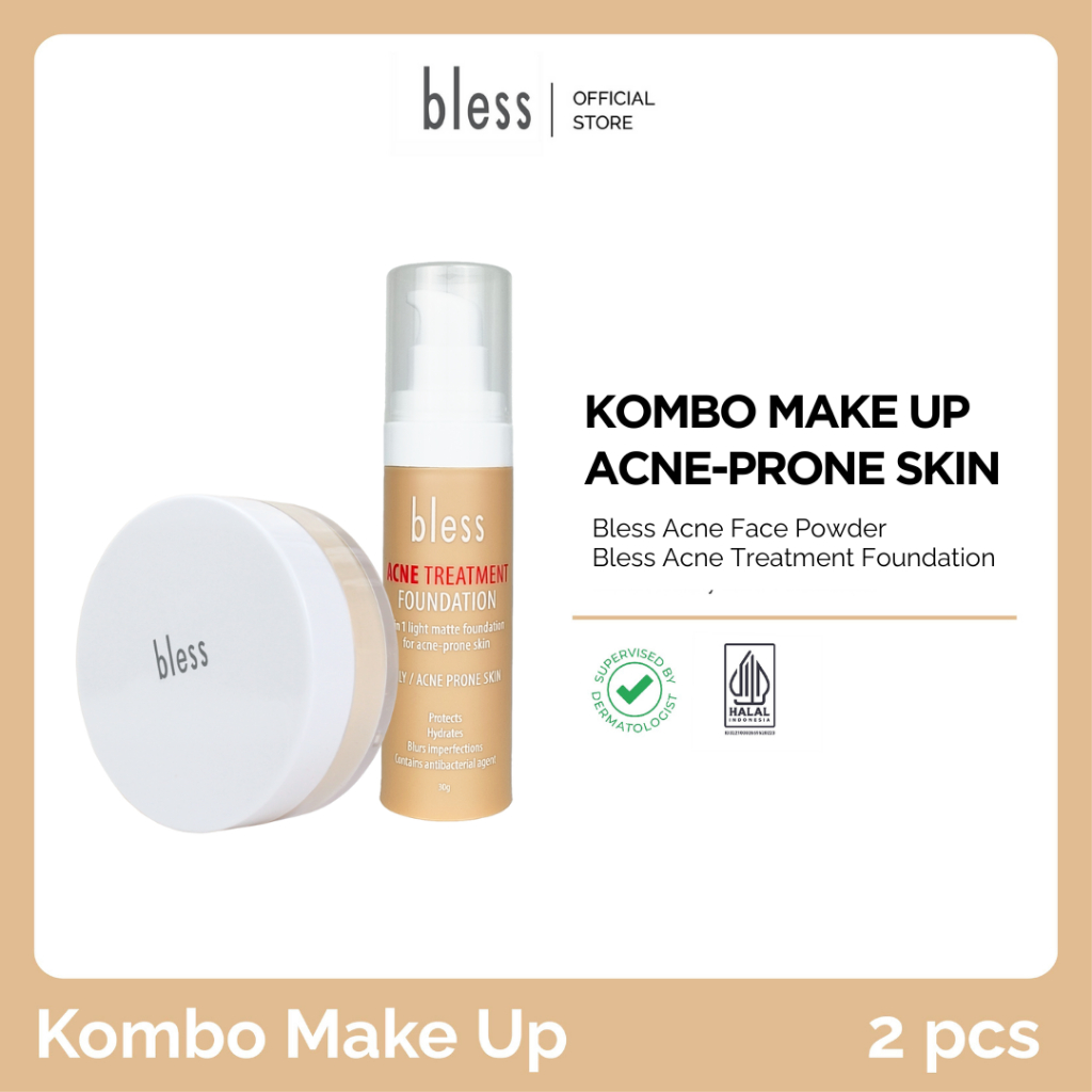 Jual [BUNDLE] Bless Kombo Make Up AcneSensitive Skin (Acne Face