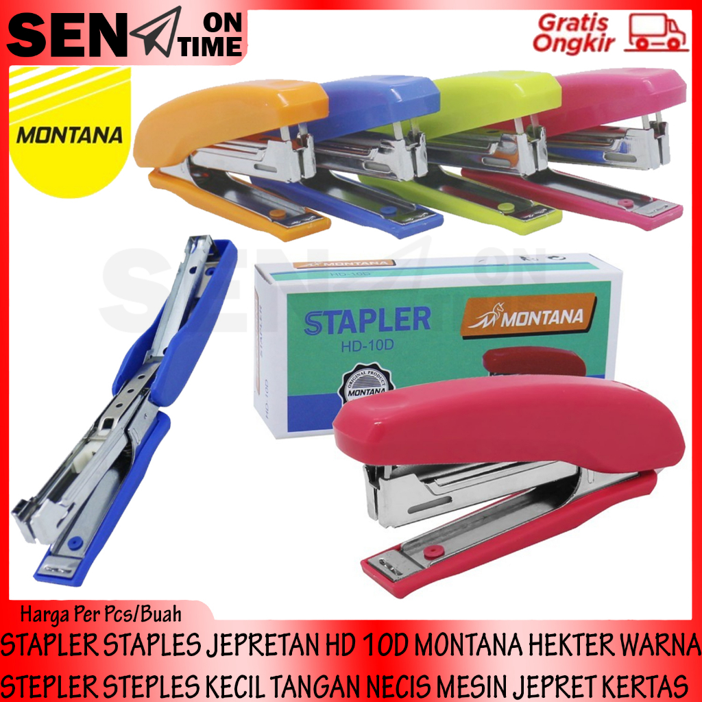 Jual Stapler Necis Montana Hd-10d Jepretan Hekter Alat Penjepret Kertas ...