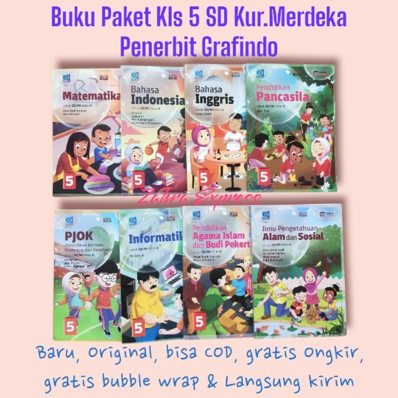 Jual [5 SD, KM GRAFINDO] BUKU PAKET KURIKULUM MERDEKA KELAS V SD ...