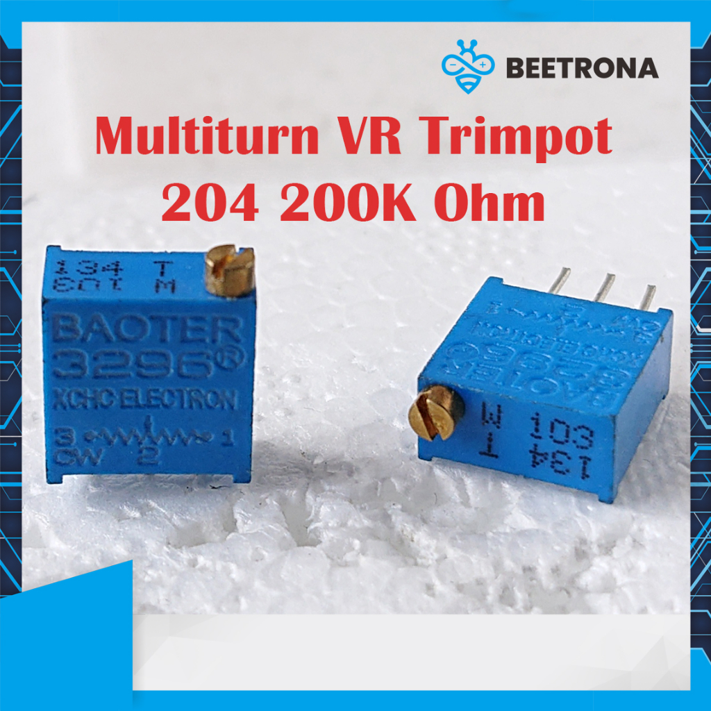Jual Multiturn Trimpot 204 200K VR 3296 Trimmer Adustjable Resistor ...