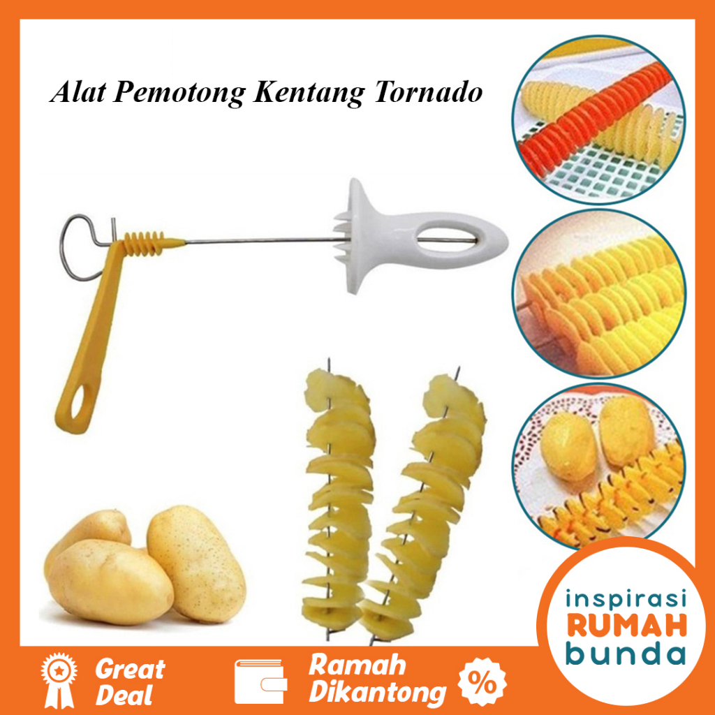 🔥Ready Stock🔥Spiral Potato Slicer mesin kentang putar potato roller