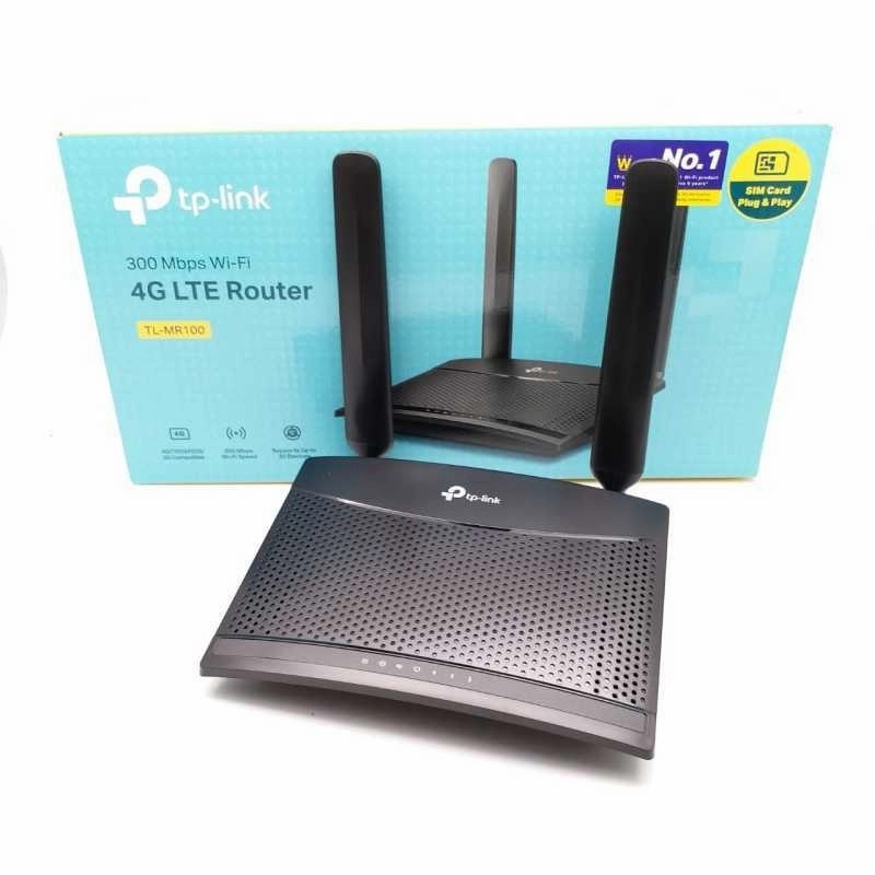 Jual TP-LINK TL-MR100 300Mbps Wifi 4G LTE SIM Card Slot Router | Shopee ...