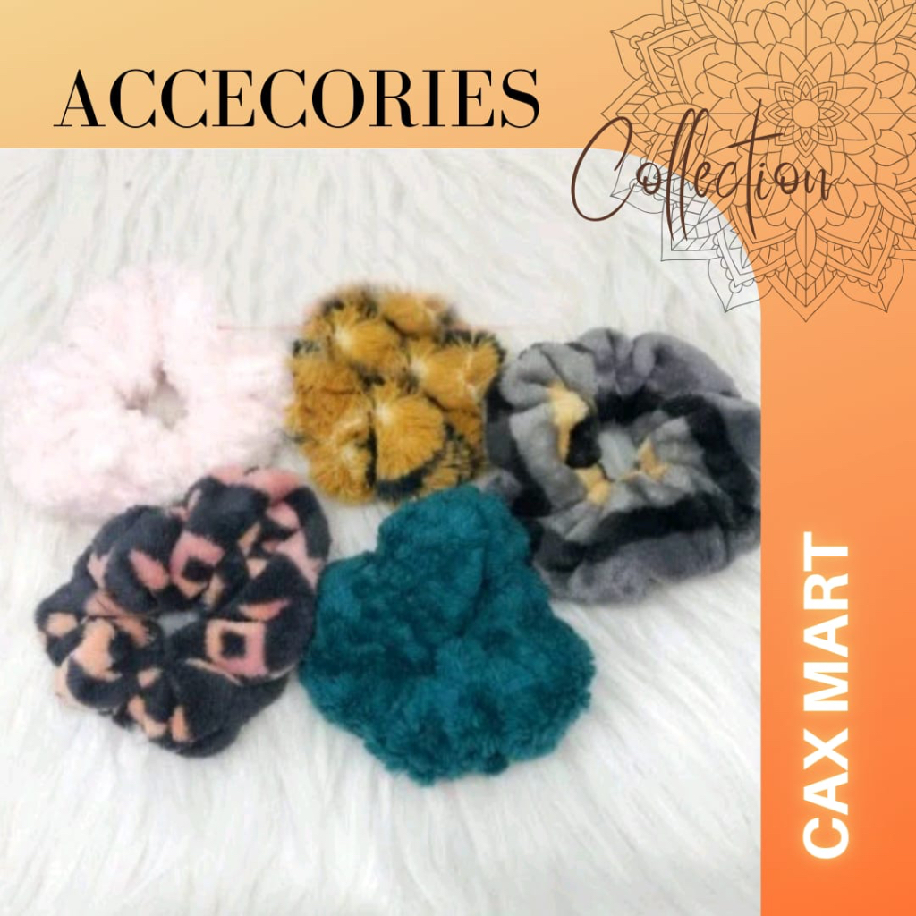 Jual ACC Ikat Rambut Bulu Random | Shopee Indonesia