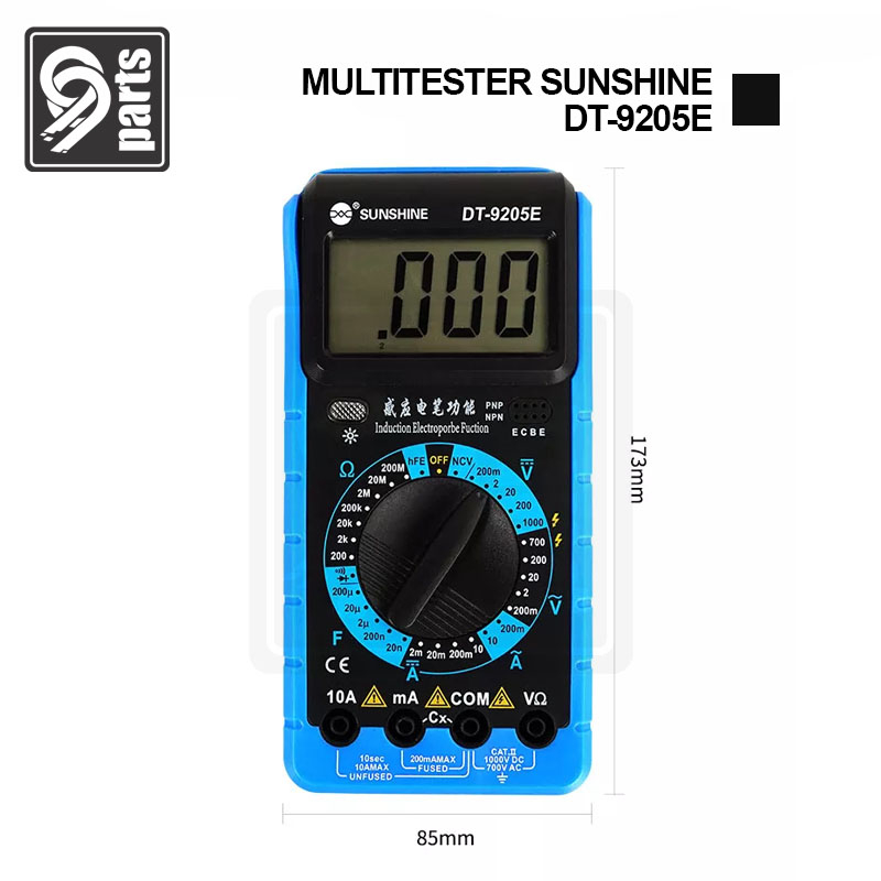 Jual Multitester Digital Sunshine DT-9205E Original Sunshine / Avometer ...