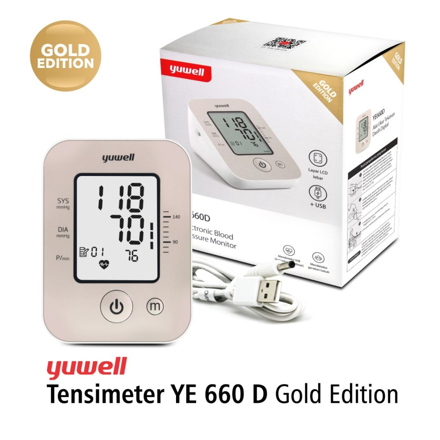 Jual Tensimeter Digital Yuwell 660 D B / Tensi Digital Alat Cek Tekanan ...