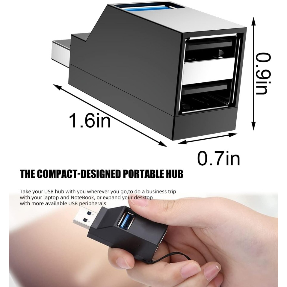 Jual USB 3.0 HUB Adapter Extender Mini Splitter Box 3 Port for PC ...