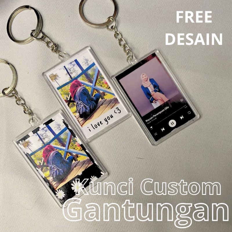 Jual Gantungan Kunci Custom Akrilik Gantungan Kunci Custom Foto