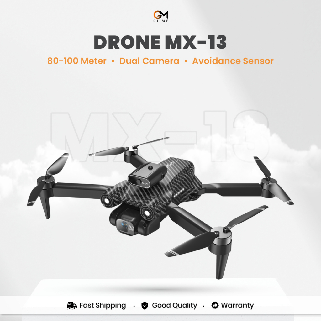 Product image GIIME Drone MX13/A13 Premium: Drone Canggih dengan Dual Kamera, Optical Flow, 4 Sensor Optical Avoidance & Garansi Resmi!