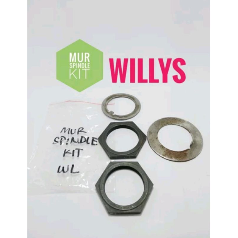 Jual Nut Spindle Kit Depan Jeep Willys Mur Spindle Kit Willys Shopee