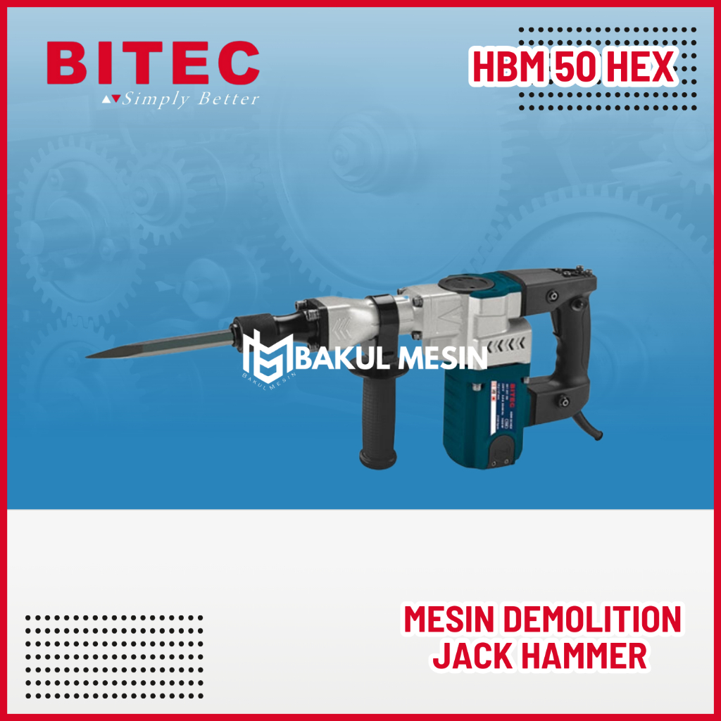 Jual Mesin Bobok Beton Jack Hammer HBM 50 HEX Bitec HBM50 | Shopee ...