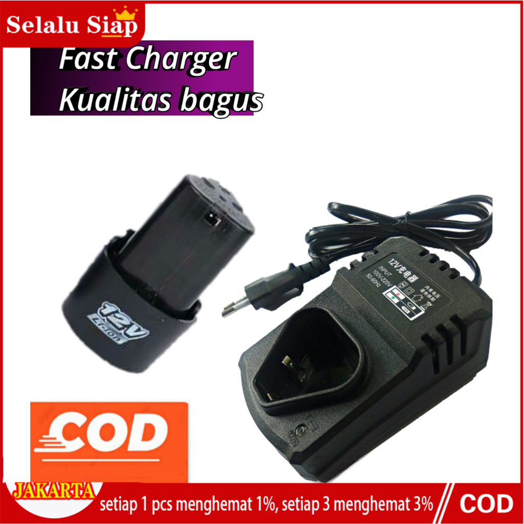 Jual Baterai Mesin Bor Cas 12 Volt 1300mAh Cordless Drill/baterai