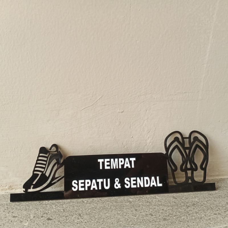 Jual Sign tempat sepatu dan sandal akrilik | Shopee Indonesia