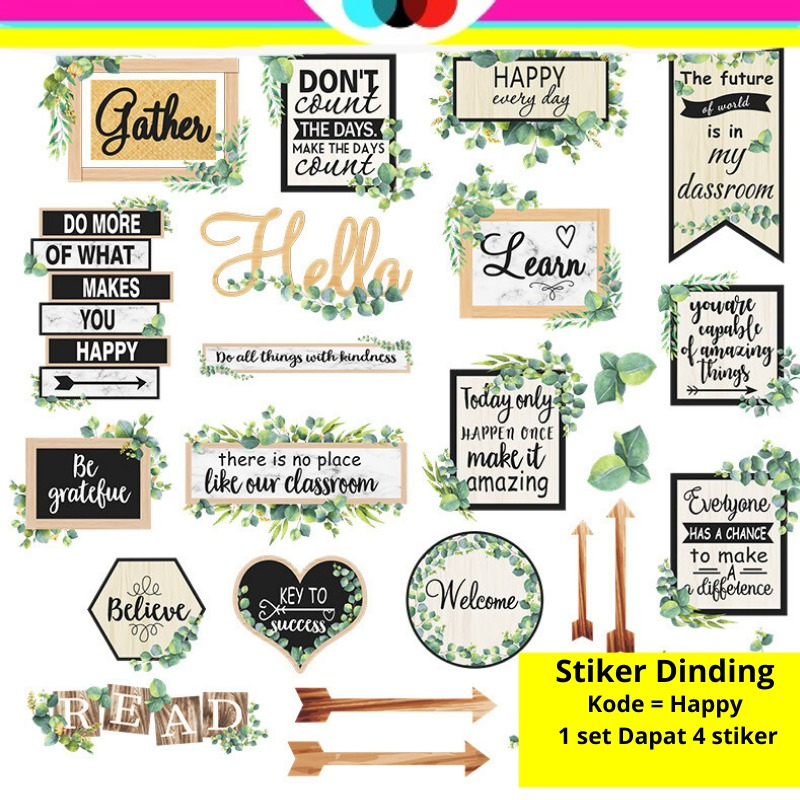 Jual WALLSTICKER 1 SET BESAR WALL STIKER STICKER HIASAN DINDING KATA ...