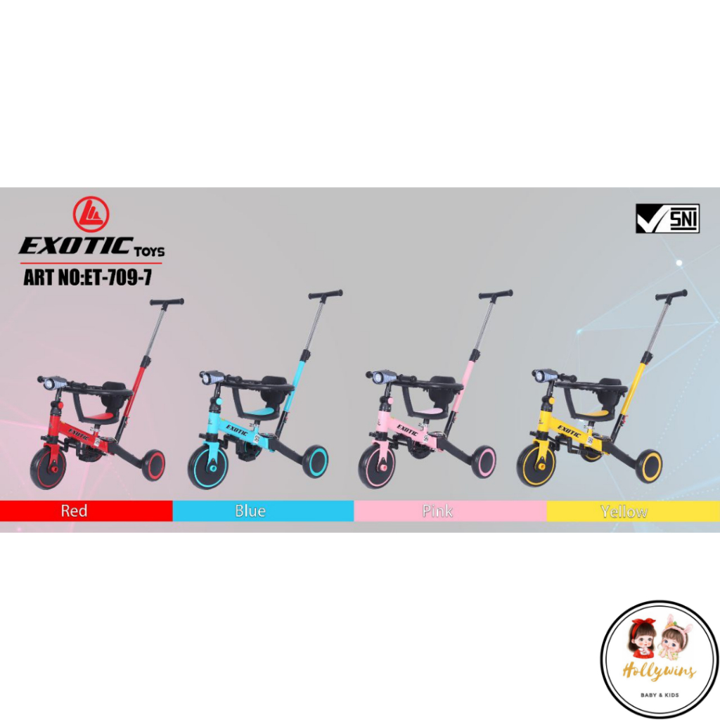 Jual SEPEDA ANAK BALANCE BIKE EXOTIC ET 709-7 (6 IN 1) DORONGAN BISA ...