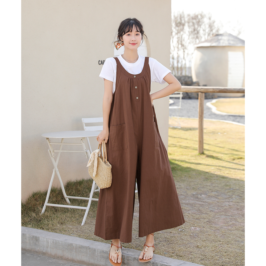 Jual Nami Overall Baju Kodok Wanita Korean Style Katun Cigaret Jumpsuit ...